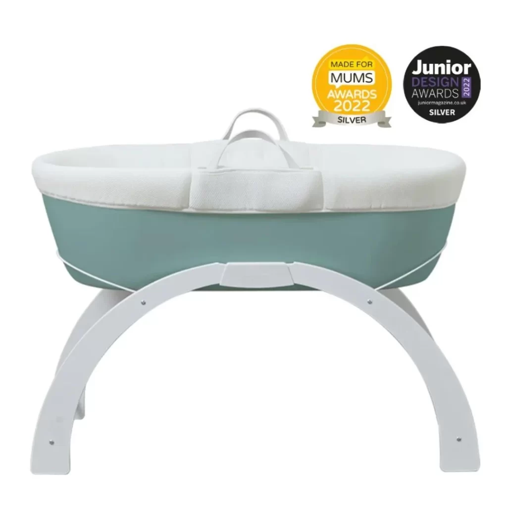 Shnuggle | Košara Moses s stojalom, evkaliptus