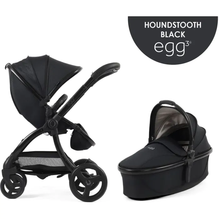 egg3® | Voziček 2v1, Special Edition Houndstooth Black
