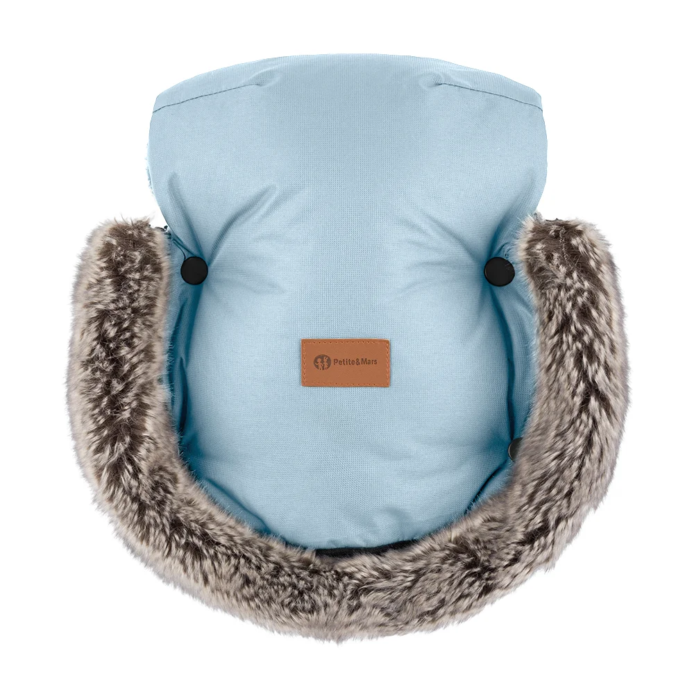 Petite&Mars | Rokavice za voziček Furry, Sky Whisper