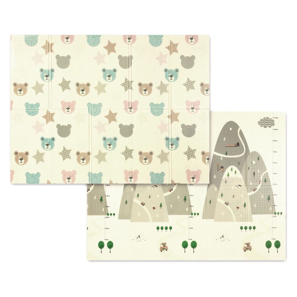 BabyOno | Igralna podloga Bears & Road, 150x200 cm