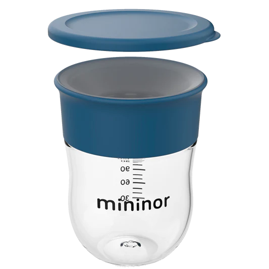 Mininor | Lonček za učenje pitja, Blue Whale, 220ml
